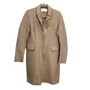 Harris Wharf London Women's Pressed Wool Coat Single Breasted Unlined Size S